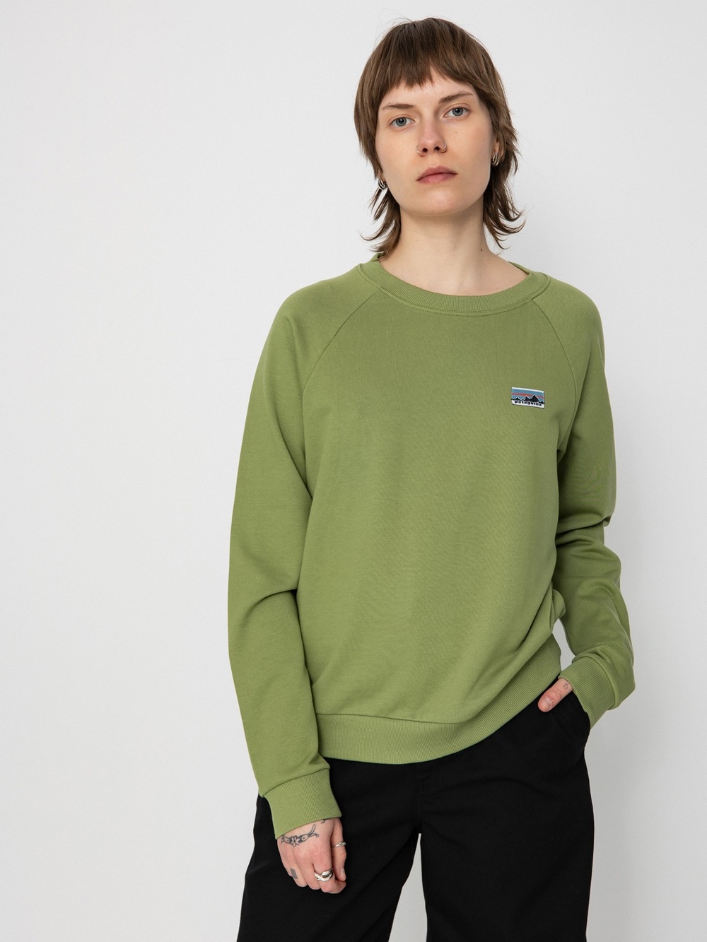 Patagonia Olive Green Women's Crewneck Sweatshirt